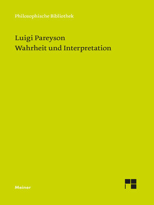 cover image of Wahrheit und Interpretation